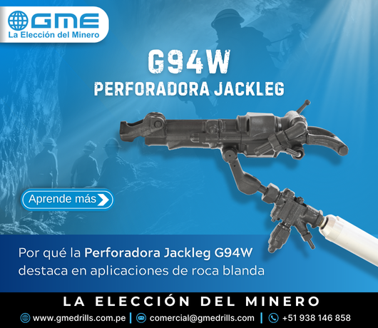 Por Qué La Perforadora Jackleg G94W Destaca En Aplicaciones De Roca Blanda